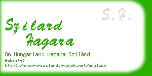 szilard hagara business card